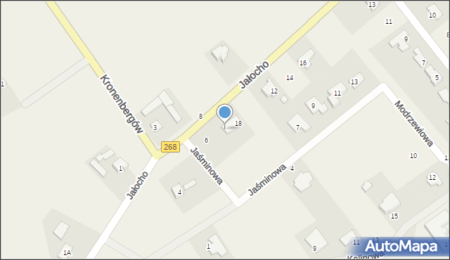 Wieniec, Jałocho Romana, ks., 8a, mapa Wieniec