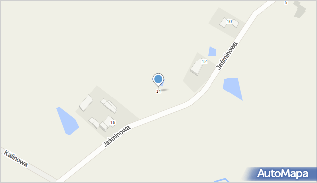 Wikielec, Jaśminowa, 14, mapa Wikielec
