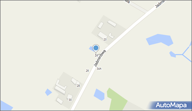 Wikielec, Jaśminowa, 24, mapa Wikielec