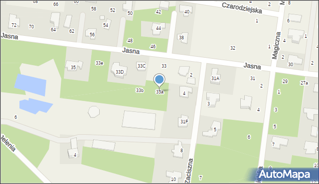 Wilcza Góra, Jasna, 33a, mapa Wilcza Góra