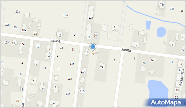 Wilcza Góra, Jasna, 9, mapa Wilcza Góra