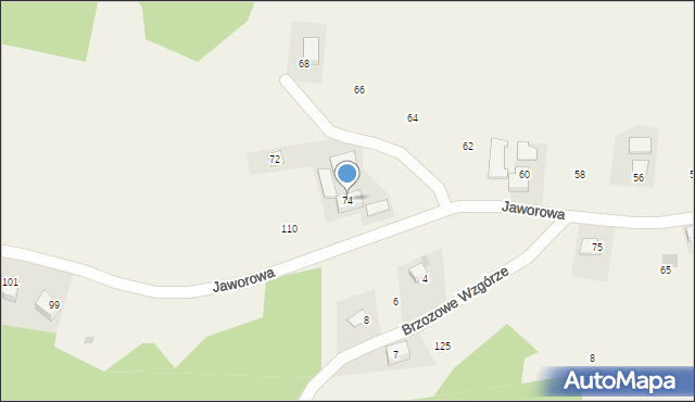 Wilczkowice, Jaworowa, 74, mapa Wilczkowice