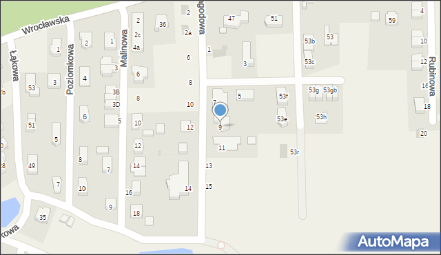 Wilczyce, Jagodowa, 9, mapa Wilczyce