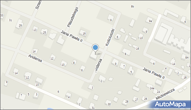 Wilga, Jana Pawła II, 13, mapa Wilga