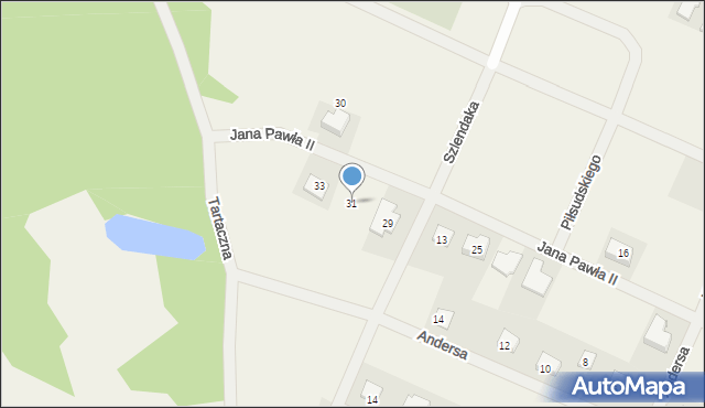 Wilga, Jana Pawła II, 31, mapa Wilga