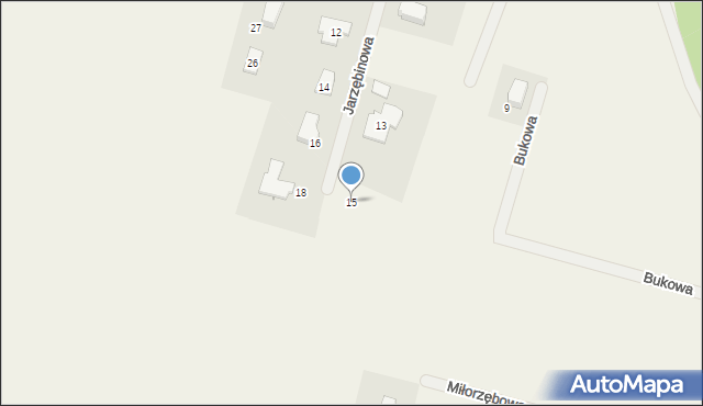 Wilkasy, Jarzębinowa, 15, mapa Wilkasy