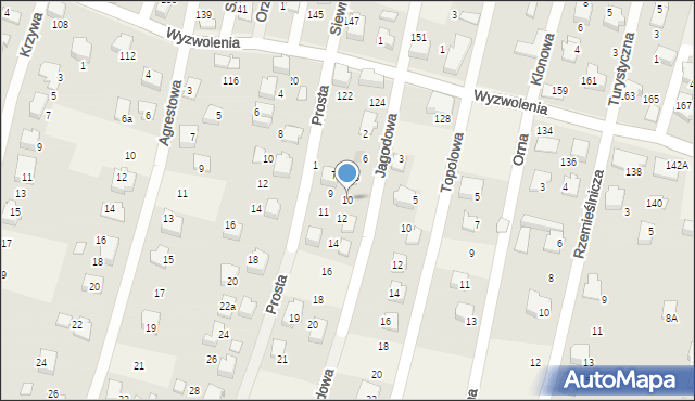 Wilkowice, Jagodowa, 10, mapa Wilkowice