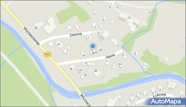 Wisła, Jasna, 3A, mapa Wisła