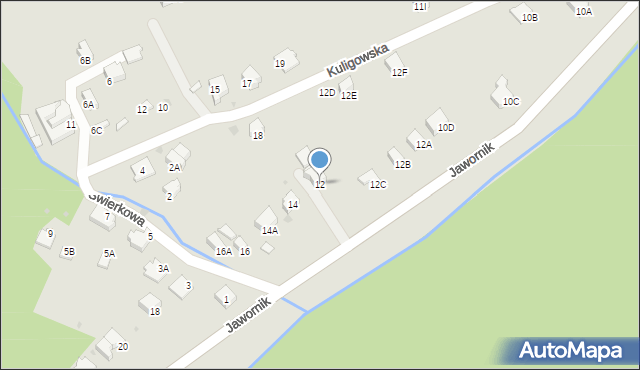 Wisła, Jawornik, 12, mapa Wisła