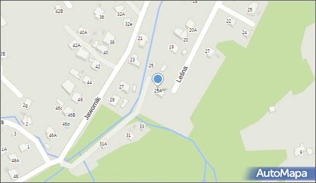 Wisła, Jawornik, 25A, mapa Wisła