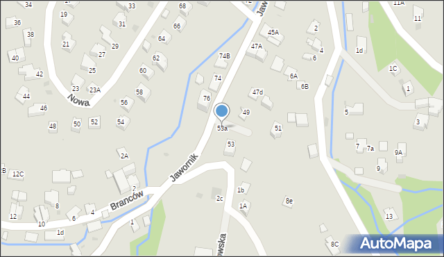 Wisła, Jawornik, 53a, mapa Wisła