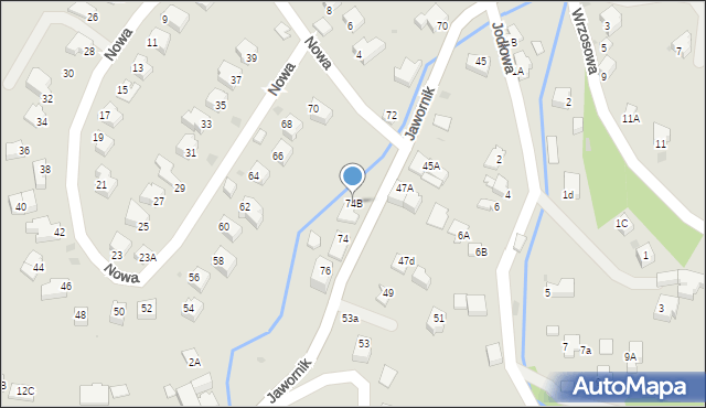 Wisła, Jawornik, 74B, mapa Wisła