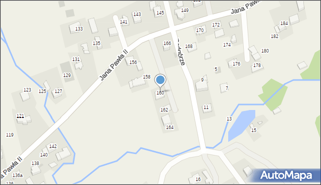 Witanowice, Jana Pawła II, 160, mapa Witanowice