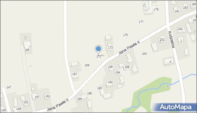 Witanowice, Jana Pawła II, 171, mapa Witanowice