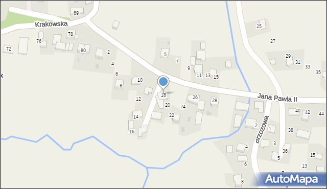 Witanowice, Jana Pawła II, 18, mapa Witanowice