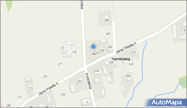 Witanowice, Jana Pawła II, 181, mapa Witanowice