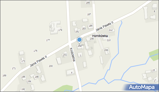 Witanowice, Jana Pawła II, 204, mapa Witanowice