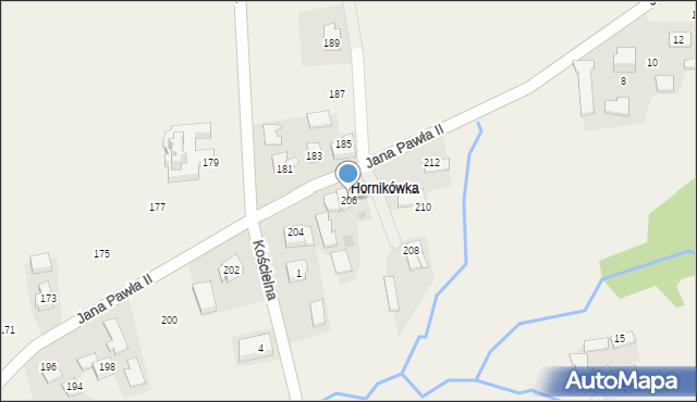 Witanowice, Jana Pawła II, 206, mapa Witanowice