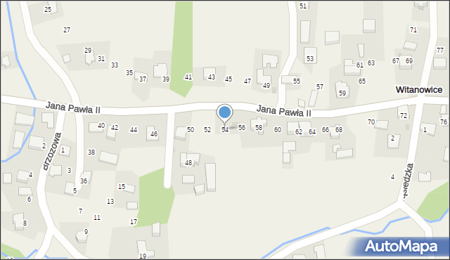 Witanowice, Jana Pawła II, 54, mapa Witanowice