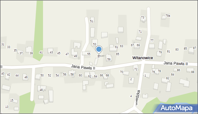 Witanowice, Jana Pawła II, 57, mapa Witanowice