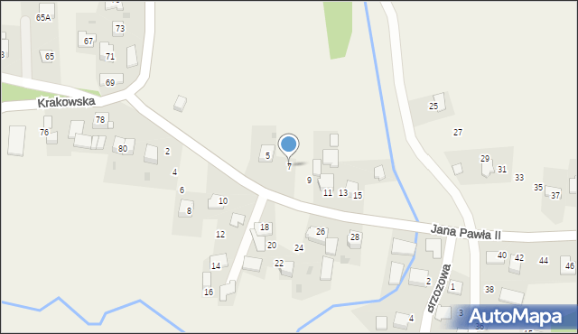 Witanowice, Jana Pawła II, 7, mapa Witanowice