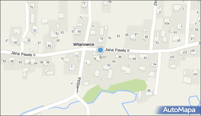 Witanowice, Jana Pawła II, 78, mapa Witanowice