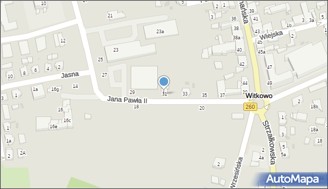 Witkowo, Jana Pawła II, 31, mapa Witkowo