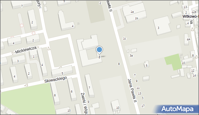 Witkowo, Jana Pawła II, 6, mapa Witkowo