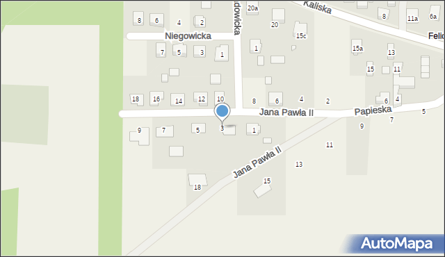 Władysławów, Jana Pawła II, 3, mapa Władysławów