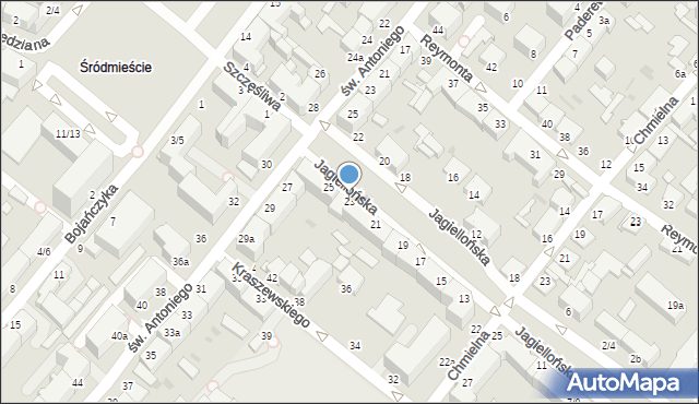 Włocławek, Jagiellońska, 23, mapa Włocławka