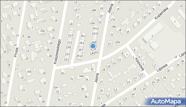 Włodawa, Jasna, 24/1, mapa Włodawa