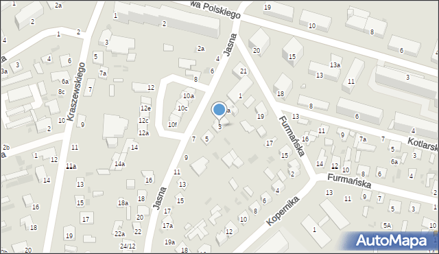 Włodawa, Jasna, 3, mapa Włodawa