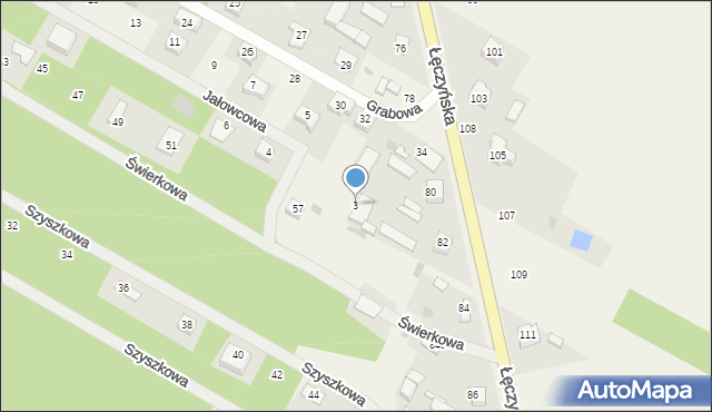 Włodzimierzów, Jałowcowa, 3, mapa Włodzimierzów