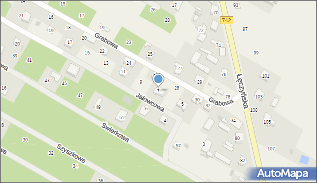 Włodzimierzów, Jałowcowa, 7, mapa Włodzimierzów