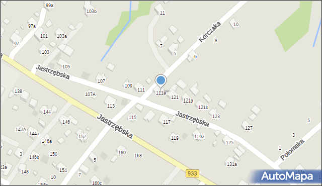 Wodzisław Śląski, Jastrzębska, 111a, mapa Wodzisławia Śląskiego