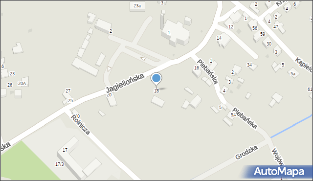 Wojnicz, Jagiellońska, 18, mapa Wojnicz