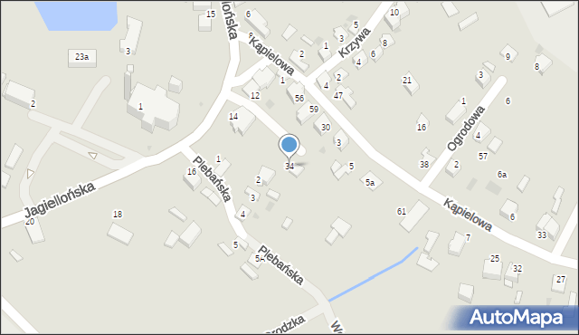 Wojnicz, Jagiellońska, 34, mapa Wojnicz