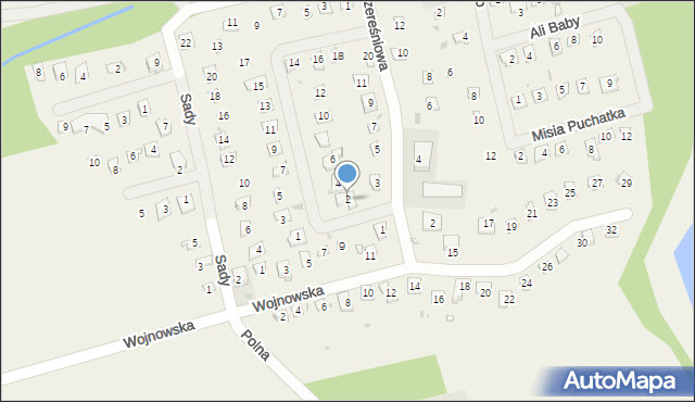 Wojnówko, Jabłoniowa, 2, mapa Wojnówko