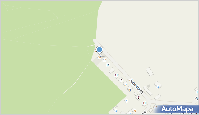 Wojnówko, Jagodowa, 19, mapa Wojnówko