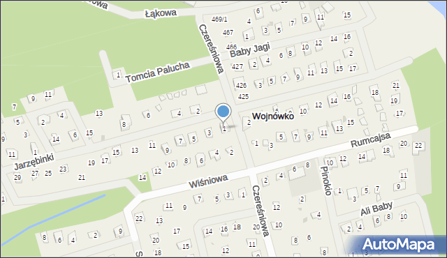 Wojnówko, Jarzębinki, 1, mapa Wojnówko