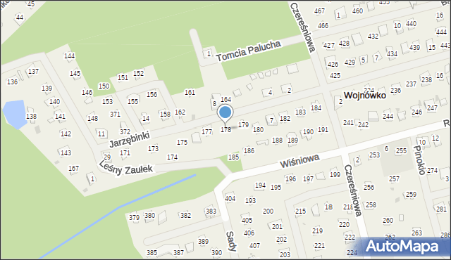 Wojnówko, Jarzębinki, 178, mapa Wojnówko