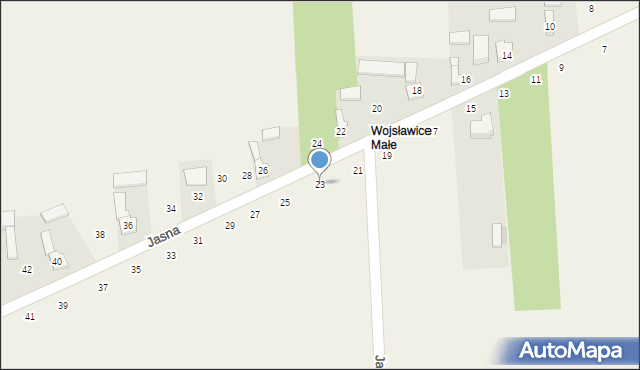 Wojsławice, Jasna, 23, mapa Wojsławice