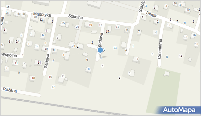 Wola Filipowska, Jagodowa, 3, mapa Wola Filipowska