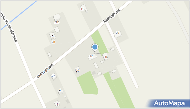 Wola Krakowiańska, Jastrzębska, 14, mapa Wola Krakowiańska