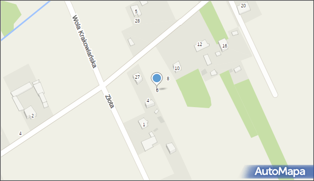 Wola Krakowiańska, Jastrzębska, 6, mapa Wola Krakowiańska