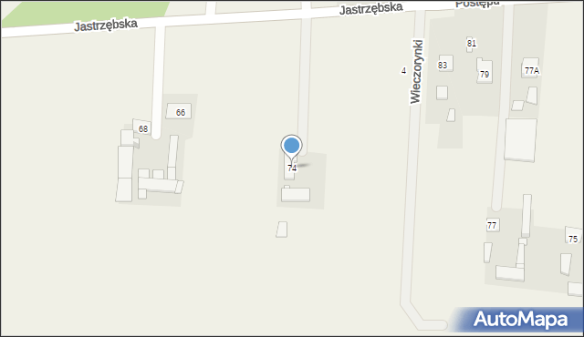 Wola Krakowiańska, Jastrzębska, 74, mapa Wola Krakowiańska