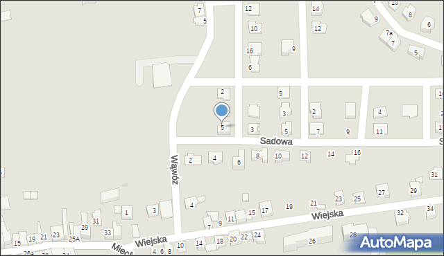 Wolbrom, Jabłoniowa, 5, mapa Wolbrom
