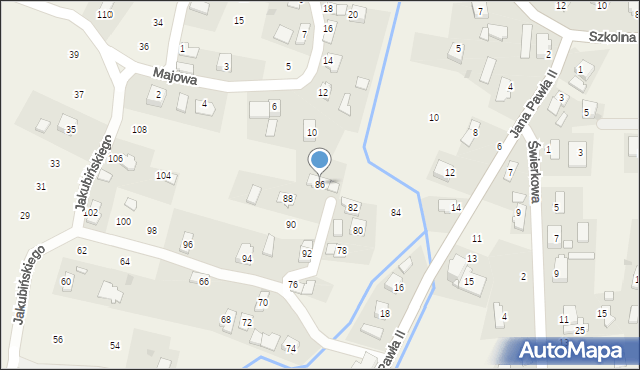 Wróblik Królewski, Jakubińskiego, ks., 86, mapa Wróblik Królewski