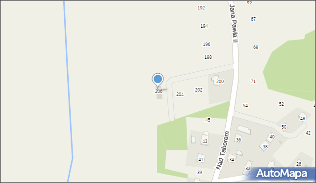 Wróblik Królewski, Jana Pawła II, 206, mapa Wróblik Królewski