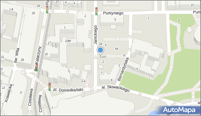 Wrocław, Janickiego Klemensa, 2b, mapa Wrocławia